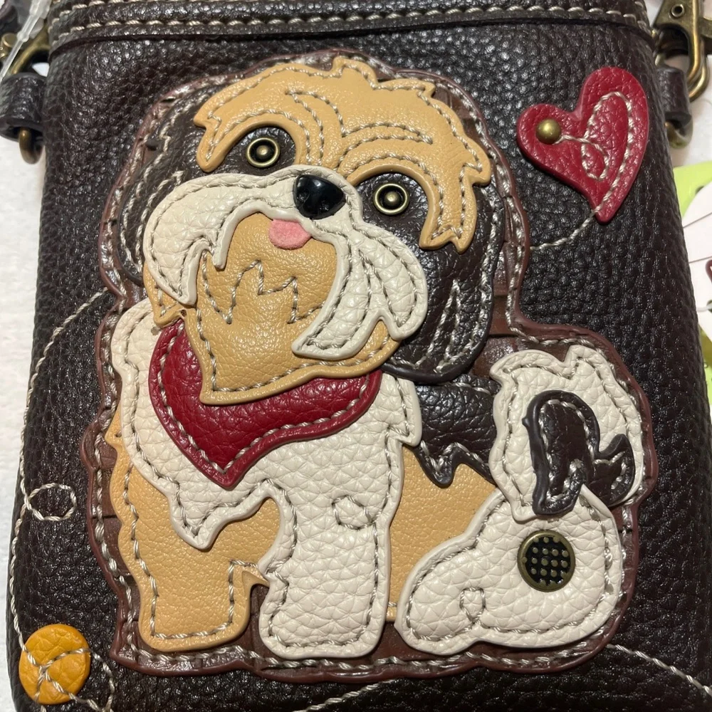Chala Shih Tzu Convertible Crossbody Phone Purse Wallet Pouch New with Tags - Picture 1 of 9